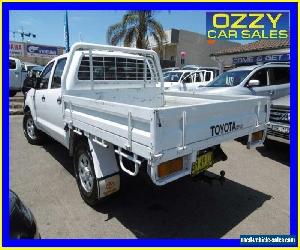 2010 Toyota Hilux KUN26R 09 Upgrade SR (4x4) White Manual 5sp M Dual C/Chas