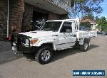 2009 Toyota Landcruiser VDJ79R MY09 GXL (4x4) White Manual 5sp M Cab Chassis for Sale