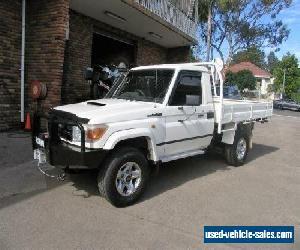 2009 Toyota Landcruiser VDJ79R MY09 GXL (4x4) White Manual 5sp M Cab Chassis