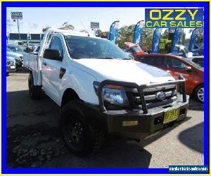 2013 Ford Ranger PX XL 3.2 (4x4) White Manual 6sp M Cab Chassis for Sale