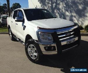 2013 Ford Ranger PX XLT 3.2 (4x4) White Manual 6sp M Dual Cab Utility