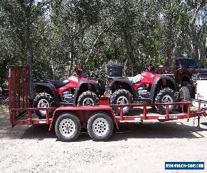 2 x 2005 Honda Rincon with Trailer Quads