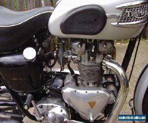 TRIUMPH T100 YEAR 1954 500cc Silver & Black MOTORCYCLE