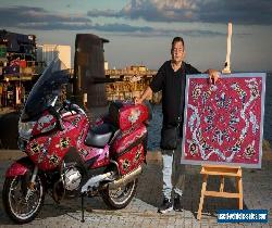 Collectors Motorcycle - World's First Fully Hand Painted Aboriginal Art Bike for Sale