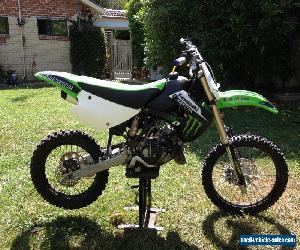 Kawasaki KX85 2 stroke 85 cc motor cross trail bike. 