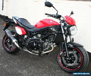 Suzuki SV650 SV 650 ABS 2017 Red Cafe Racer Special + Yoshi Exhaust + Tail Tidy