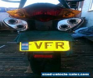 silver vfr800 vtec with VFR number plate